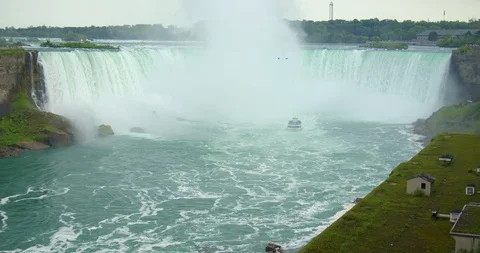 Panoramic view of the Niagara falls Stock Footage 115152973