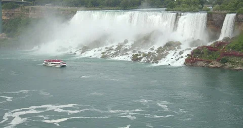 Panoramic view of the Niagara falls Stock Footage 115153243