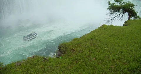 Panoramic view of the Niagara falls 库存影片 115154100