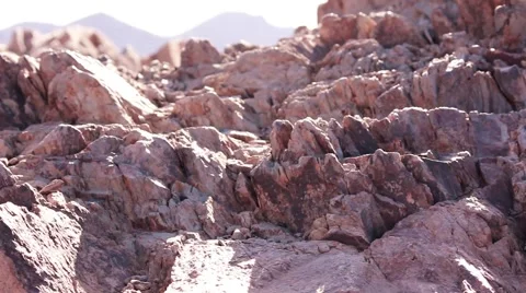 Panoramic view of nice colorful rocks Stock Footage 40971989