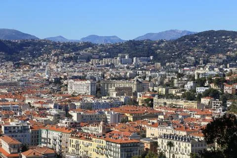 Panoramic view of Nice, Cote d'Azur, France Stock Photos