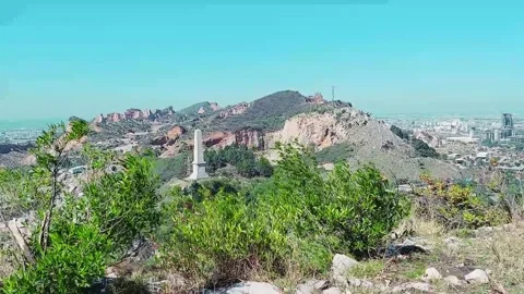 Panoramic View of Nicholson Monument Atop the Scenic Margalla Hills 库存影片 333542680