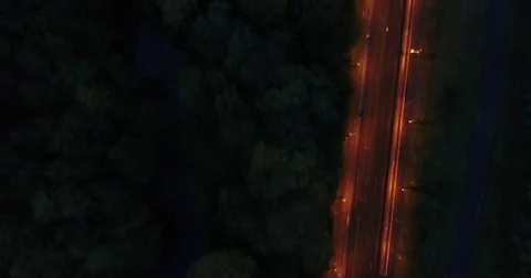 Panoramic View From  night rail Stock Footage 83075807