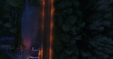 Panoramic View From  night rail Stock Footage 83077422