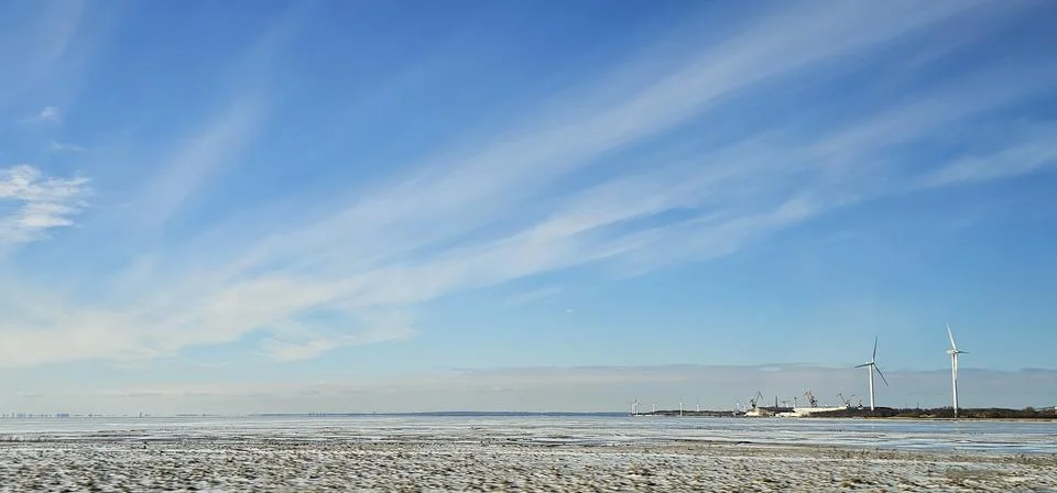 A panoramic view of ocean Stock Photos