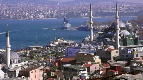  Panoramic view of the old, antique district of the city  Stock Footage 86262265
