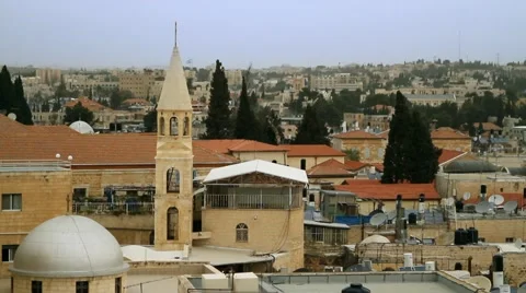 Panoramic view of old Jerusalem Video stock 57517169