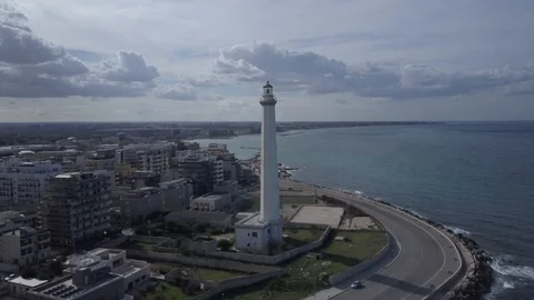 Panoramic view of old town in Bari, Puglia Stock Footage 124905398