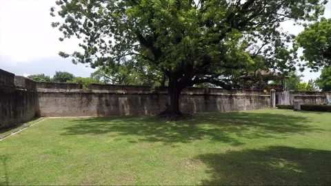 Panoramic View, Old Wall, Fort Cornwallis, George Town, Penang, Malaysia Stock Footage 301332681