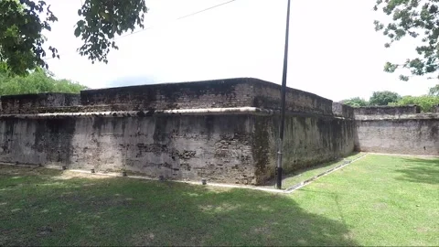 Panoramic View, Old Wall, Fort Cornwallis, George Town, Penang, Malaysia Stockbeeldmateriaal 301333127