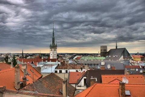 Panoramic view of Olomouc Foto stock