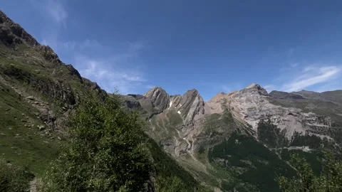 Panoramic view on the Ordesa Valley Video stock 281084716