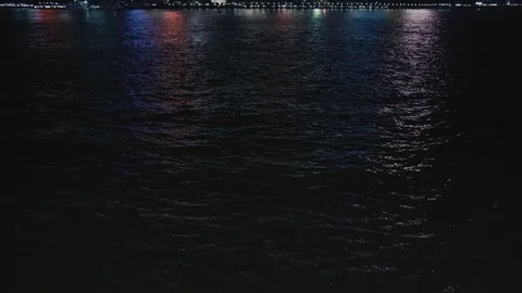Panoramic view of Oriental Pearl Tower and buildings in Shanghai by night Stock Footage 99463118