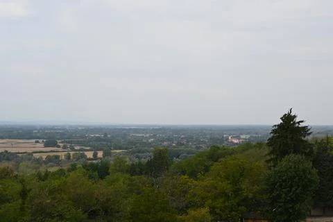 Panoramic view of Ortilos, Hungary Stockfoto's