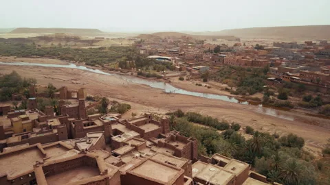Panoramic View Of The Ouarzazate Town In Morocco Stock Footage 314865765