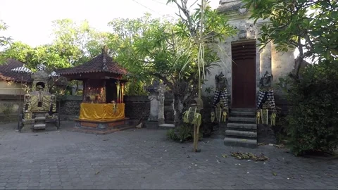 Panoramic view of the outer courtyard of the temple, Bali, Indonesia Video stock 150175070