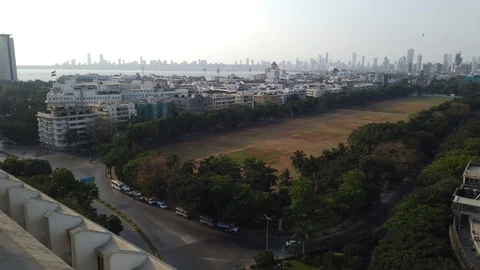 Panoramic view of Oval Maidan  Stock Footage 127354129