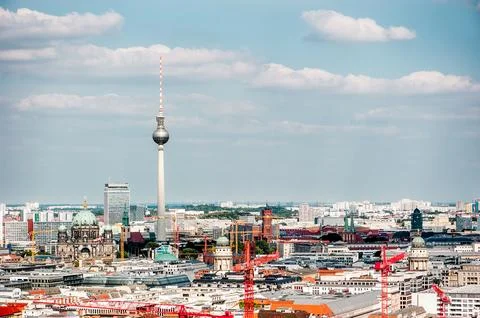 Panoramic view over Berlin Stock Photos