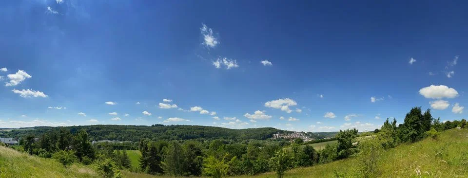 Panoramic view over Blaustein Foto stock