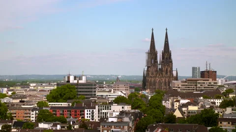 Panoramic view over Cologne Stock Footage 57838526