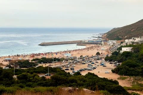 Panoramic view over Dalia beach in Morocco Stock Photos