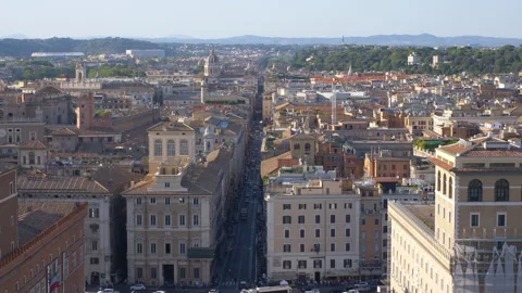 Panoramic view over the historic center of Rome, Italy Stock Footage 150747338