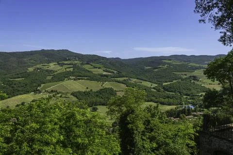 Panoramic View Over The Idyllic Chianti Hills Stock Photos