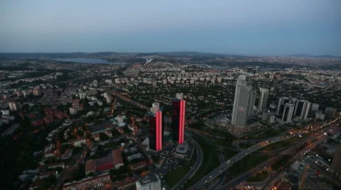 Panoramic view over Istanbul, sunset. Stock Footage 44392740
