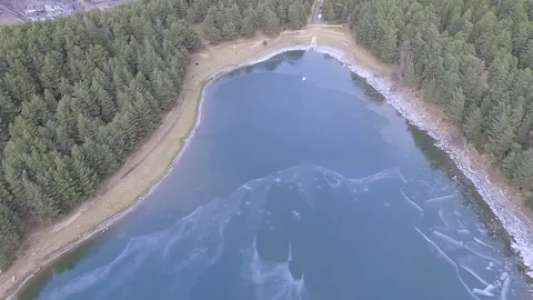 PANORAMIC VIEW OVER THE LAKE 库存影片 101778988