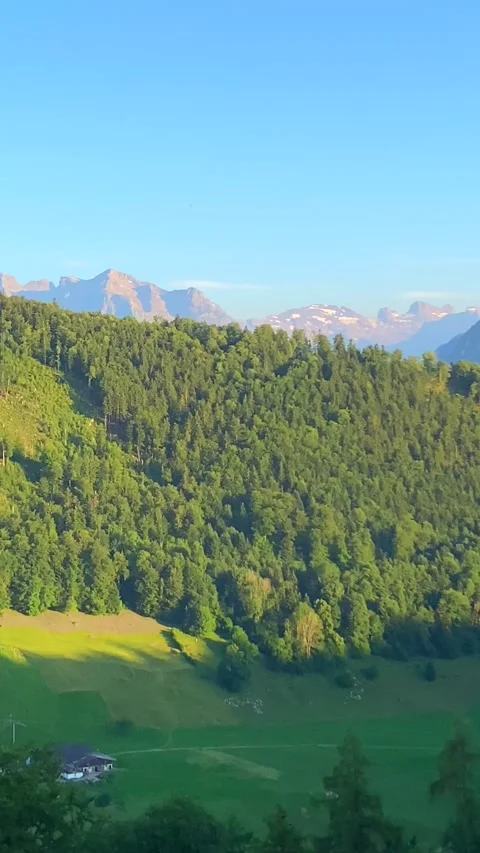 Panoramic View over Mountain in a Sunny Summer Day 動画素材 203708313