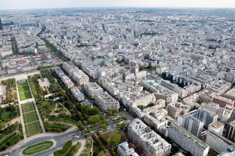 Panoramic view over paris Stock Photos