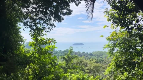 Panoramic view of the Pacific Ocean in Costa Rica. Stock Footage 326575387