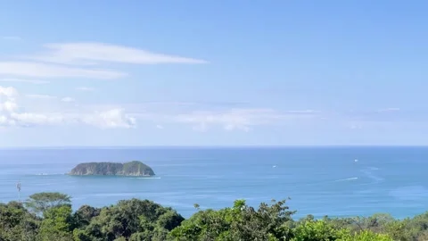Panoramic view of the Pacific Ocean in Costa Rica. Stock Footage 326575404