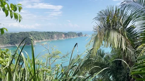 Panoramic view of the Pacific Ocean in Costa Rica. Stock Footage 326575435