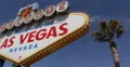 Panoramic View Pan Left Establishing Shot Fabulous Las Vegas Welcome Nevada Sign 4k or 4k+ Resolution
