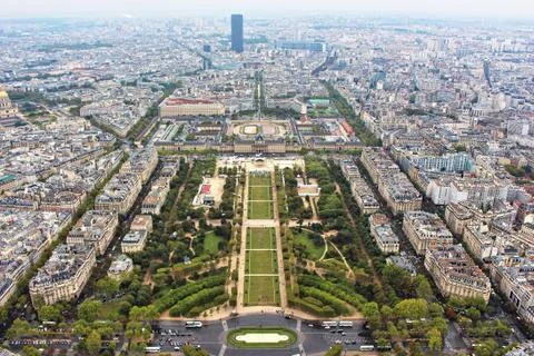 Panoramic view on paris city Stock Photos