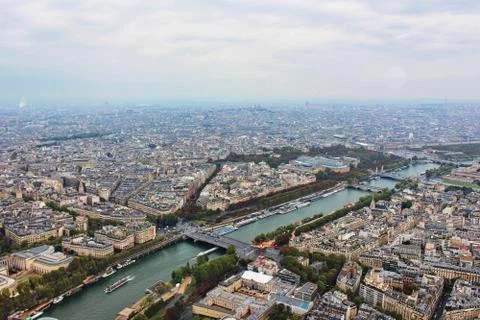 Panoramic view on paris city 스톡 사진