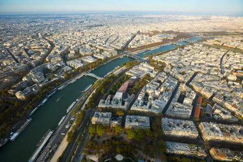 Panoramic view of Paris cityscape 库存照片