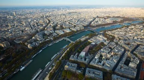 Panoramic view of Paris cityscape 스톡 사진