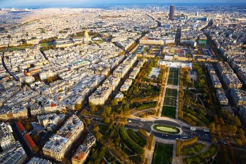 Panoramic view of Paris cityscape 스톡 사진