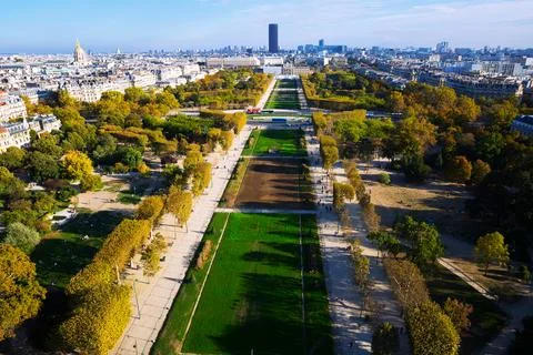 Panoramic view of Paris cityscape Stock Photos