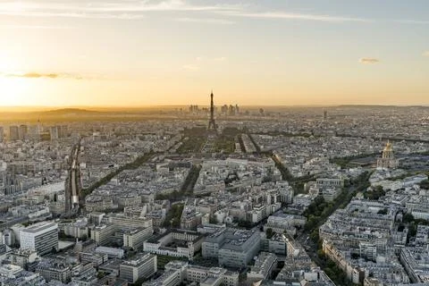 Panoramic view of Paris with the Eiffel tower Foto stock