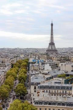 Panoramic view of Paris with the Eiffel Tower Foto stock