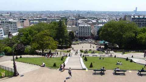 Panoramic view of Paris Stock Footage 38796910