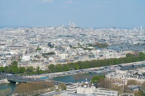 Panoramic view of Paris from a height 스톡 사진