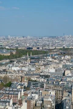 Panoramic view of Paris from a height 스톡 사진
