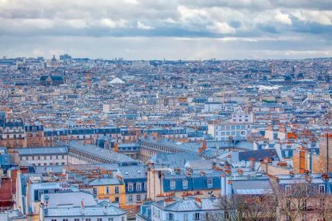 Panoramic view of Paris Stockfoto's