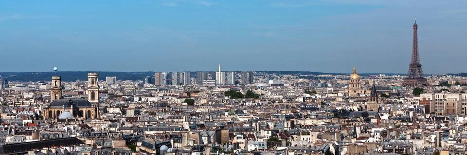 Panoramic view of Paris Stock Photos