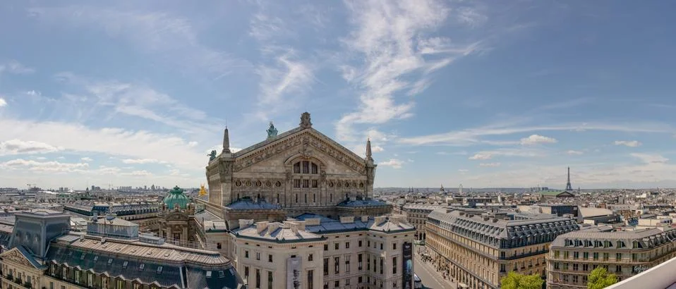 Panoramic view of  Paris from the rooftop Foto stock
