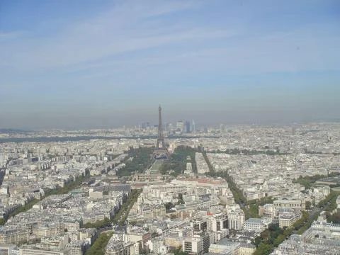 Panoramic view of the Paris skyline Stock Photos
